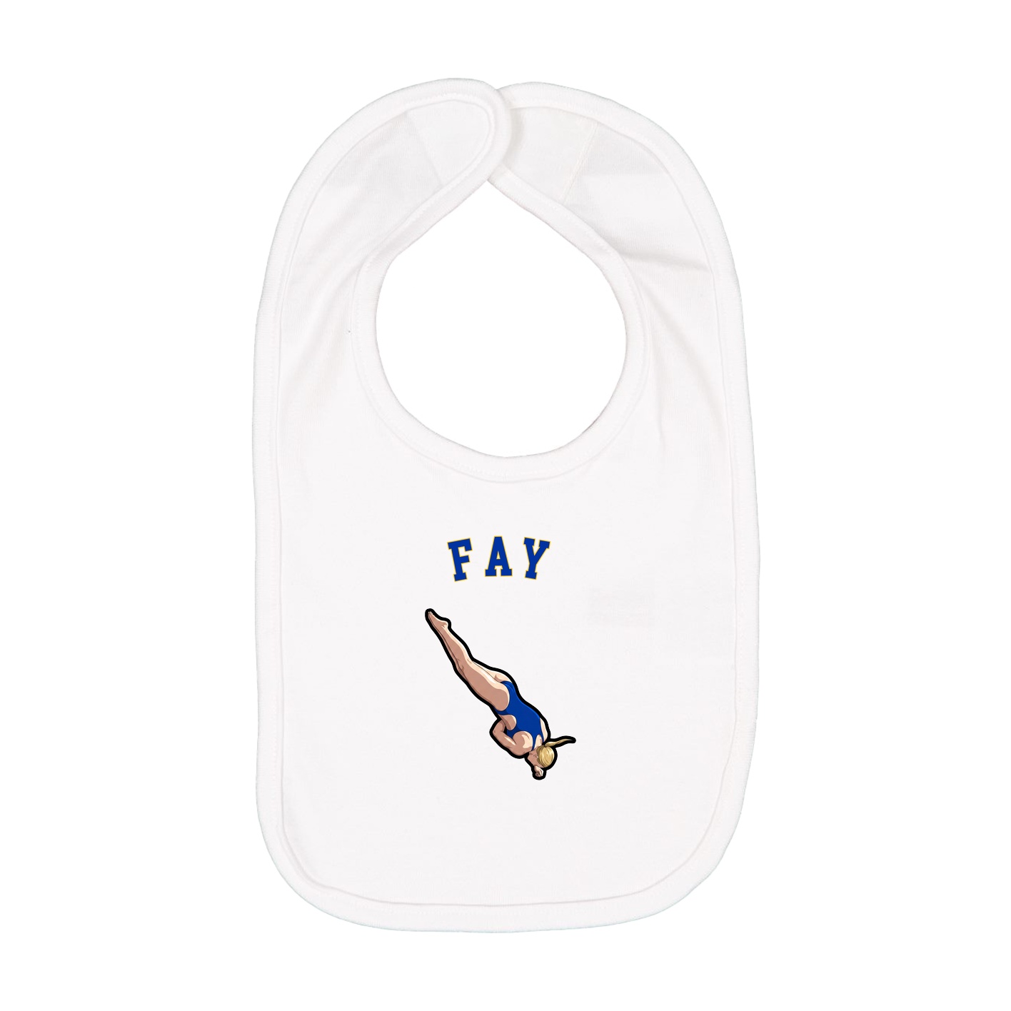 Infant Bib — Shirsey Arch in White