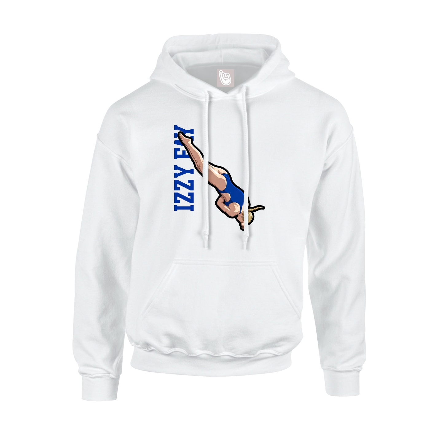Youth Hoodie — Name Vertical in White