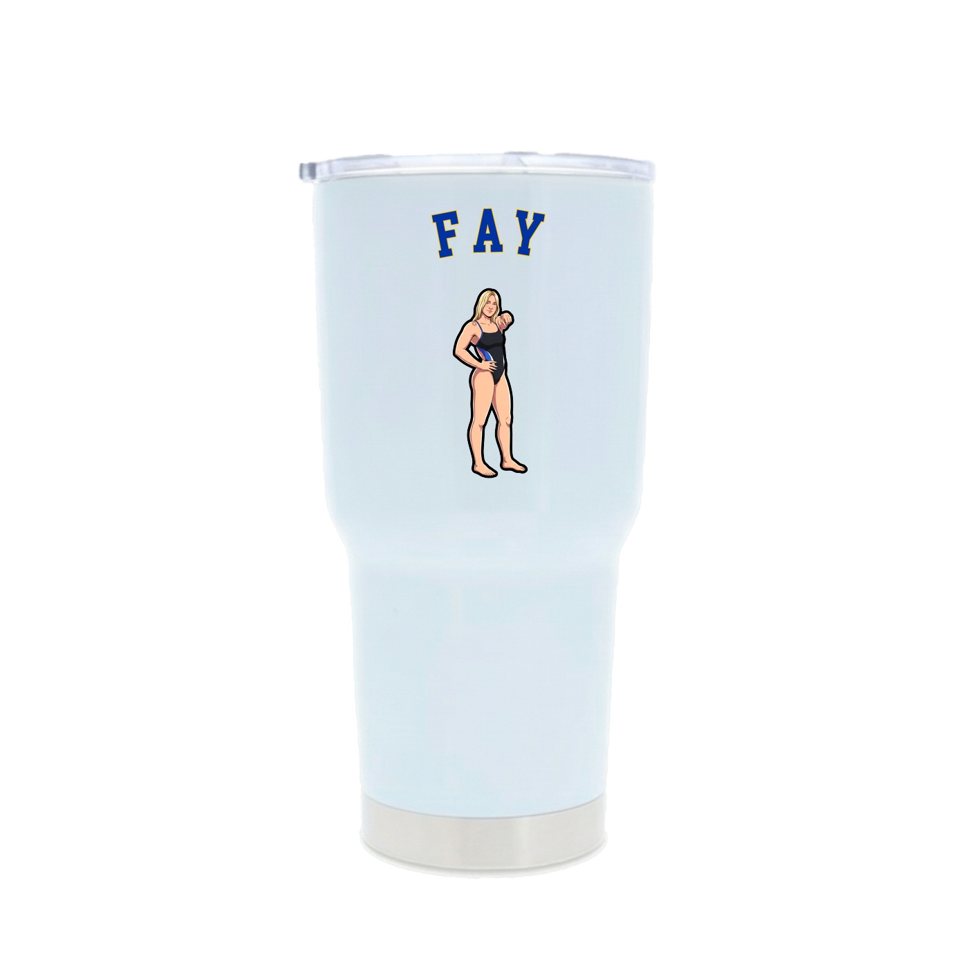 30oz Stainless Steel Tumbler — Shirsey Arch in White