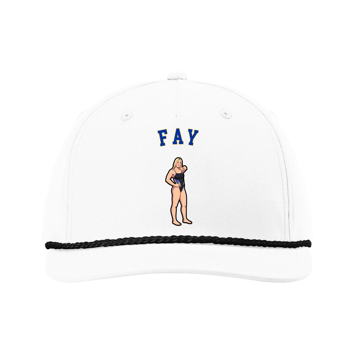 Five-Panel Classic Rope Cap — Shirsey Arch in White