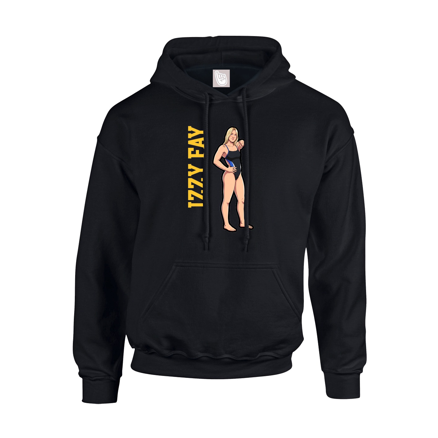 Youth Hoodie — Name Vertical in Black