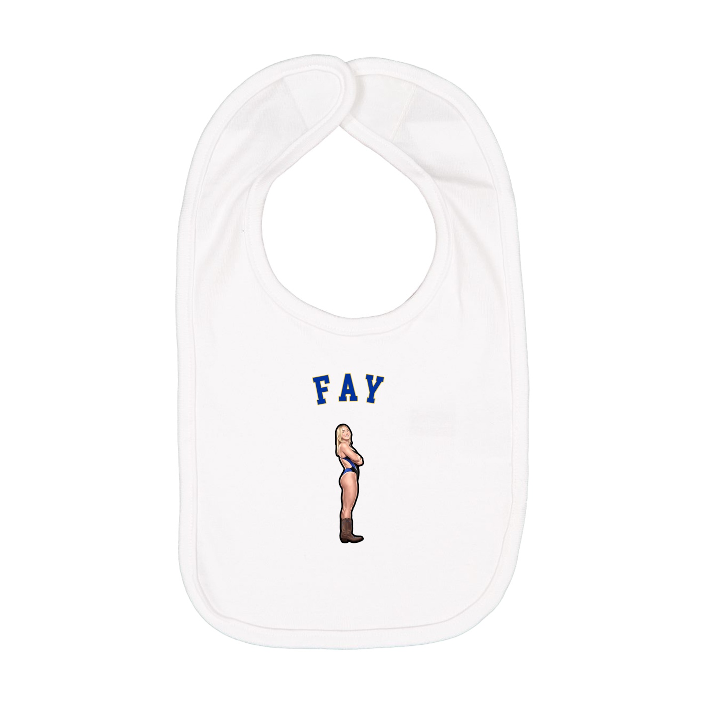 Infant Bib — Shirsey Arch in White