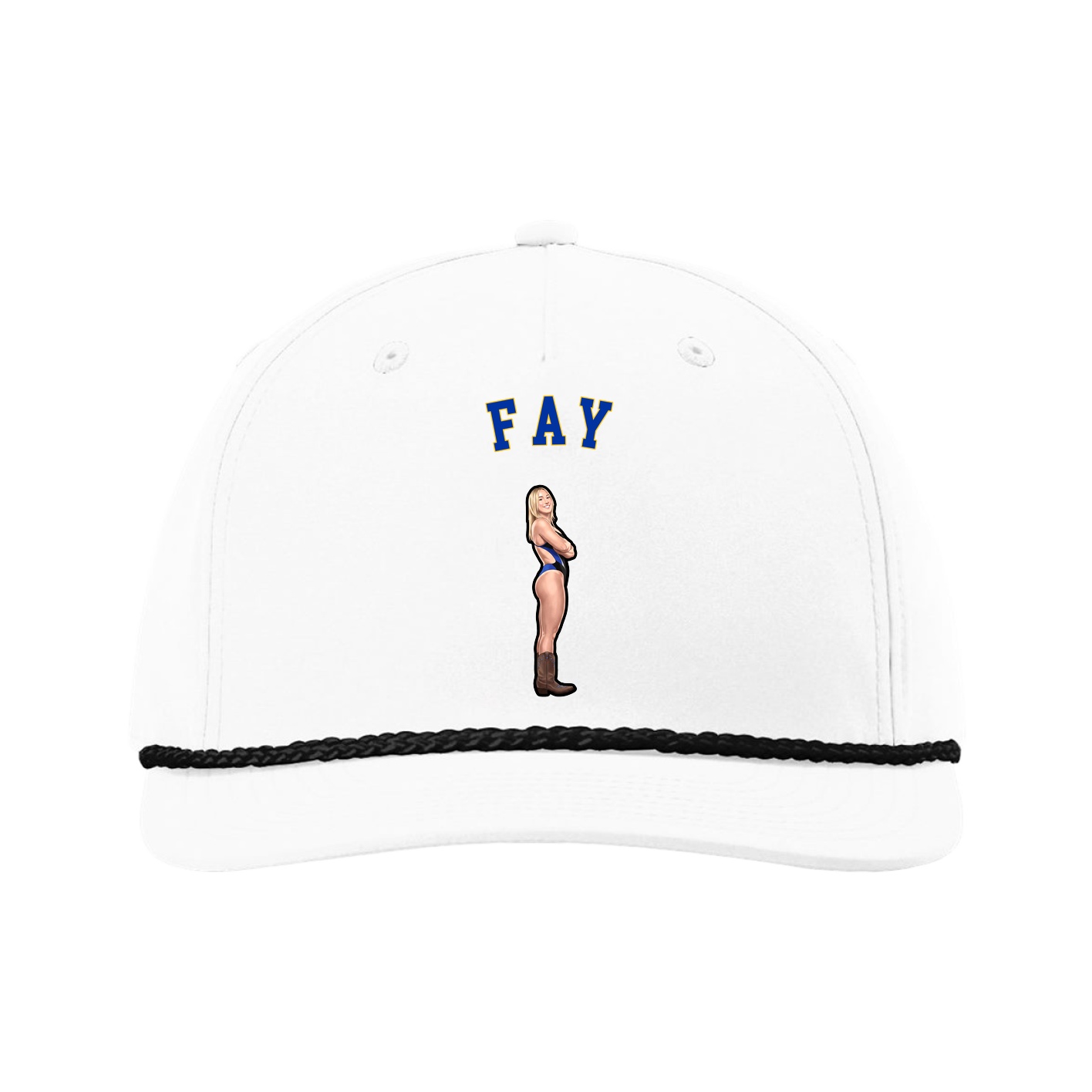 Five-Panel Classic Rope Cap — Shirsey Arch in White