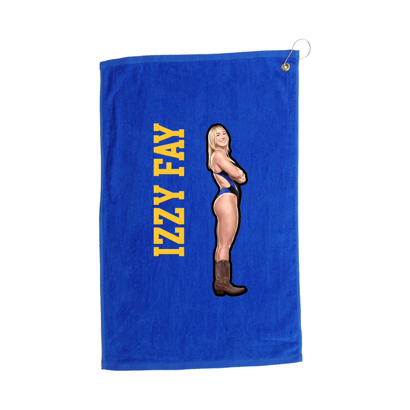 Golf Towel — Name Vertical in Royal