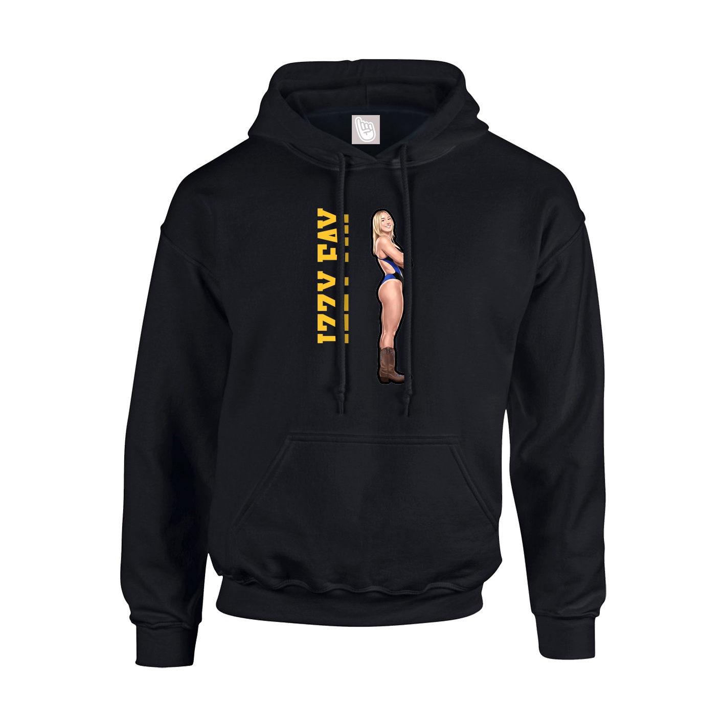 Hoodie — Name Vertical in Black