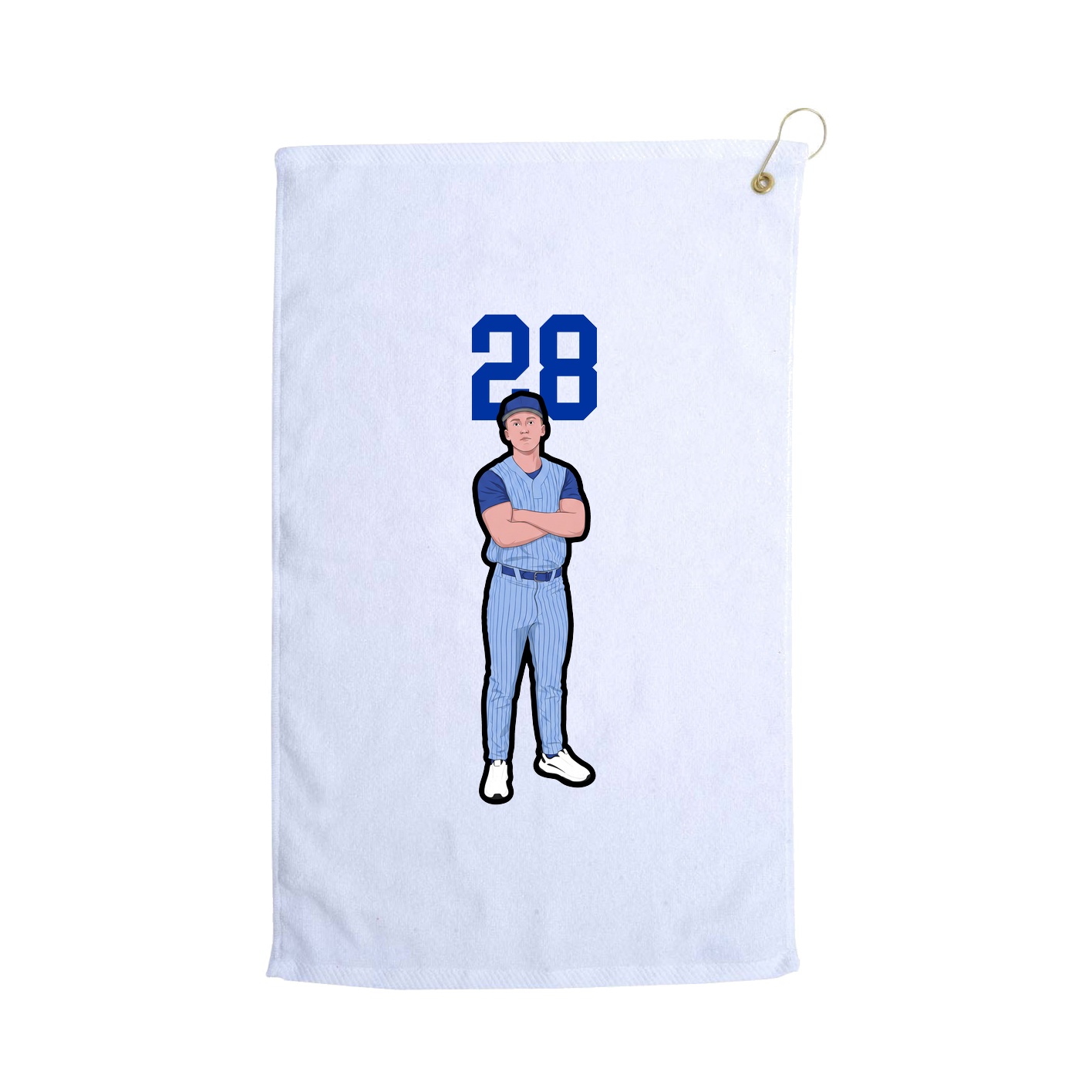 Golf Towel — Number Top in White