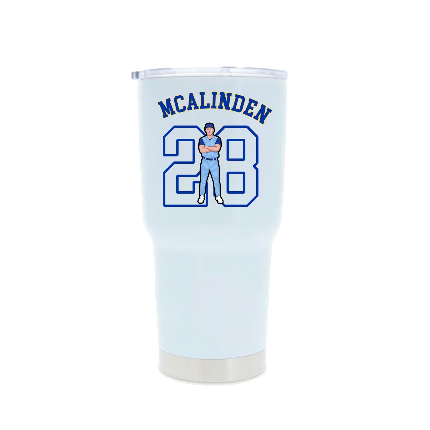 30oz Stainless Steel Tumbler — Shirsey Arch in White