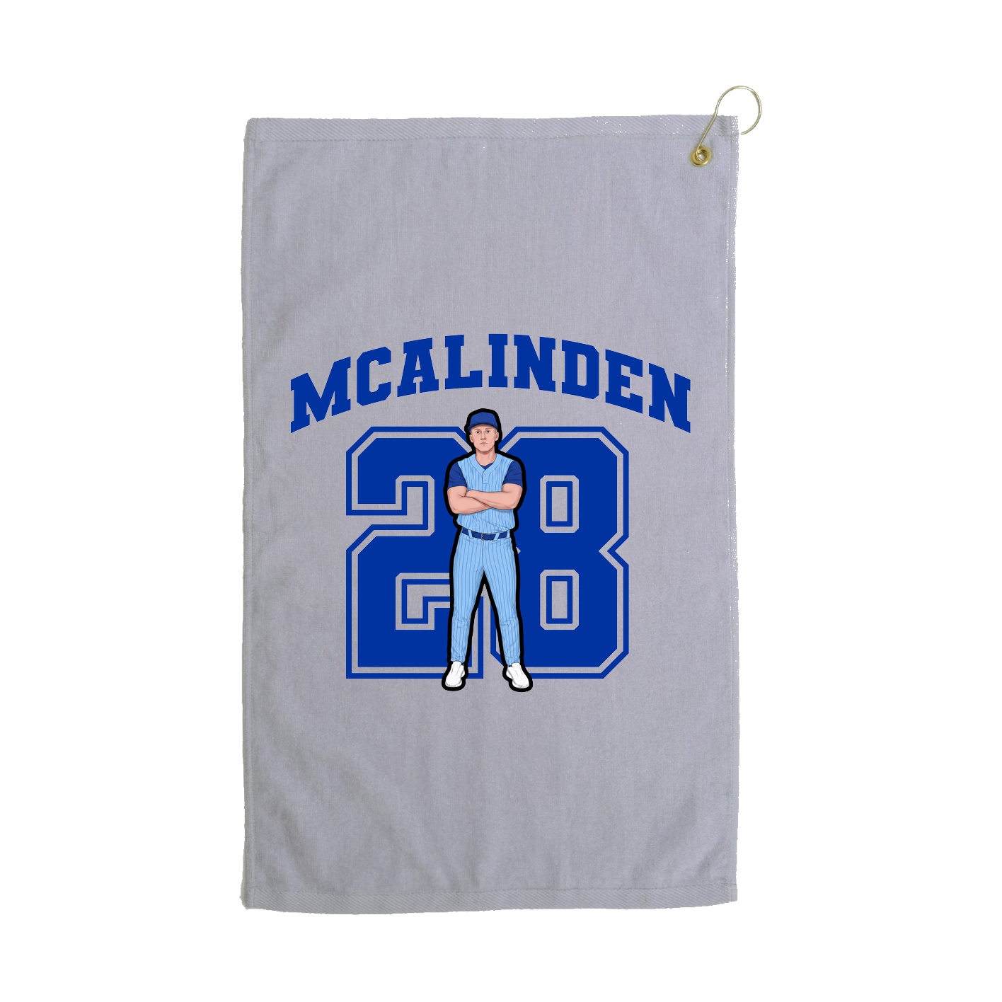Golf Towel — Number in Grey