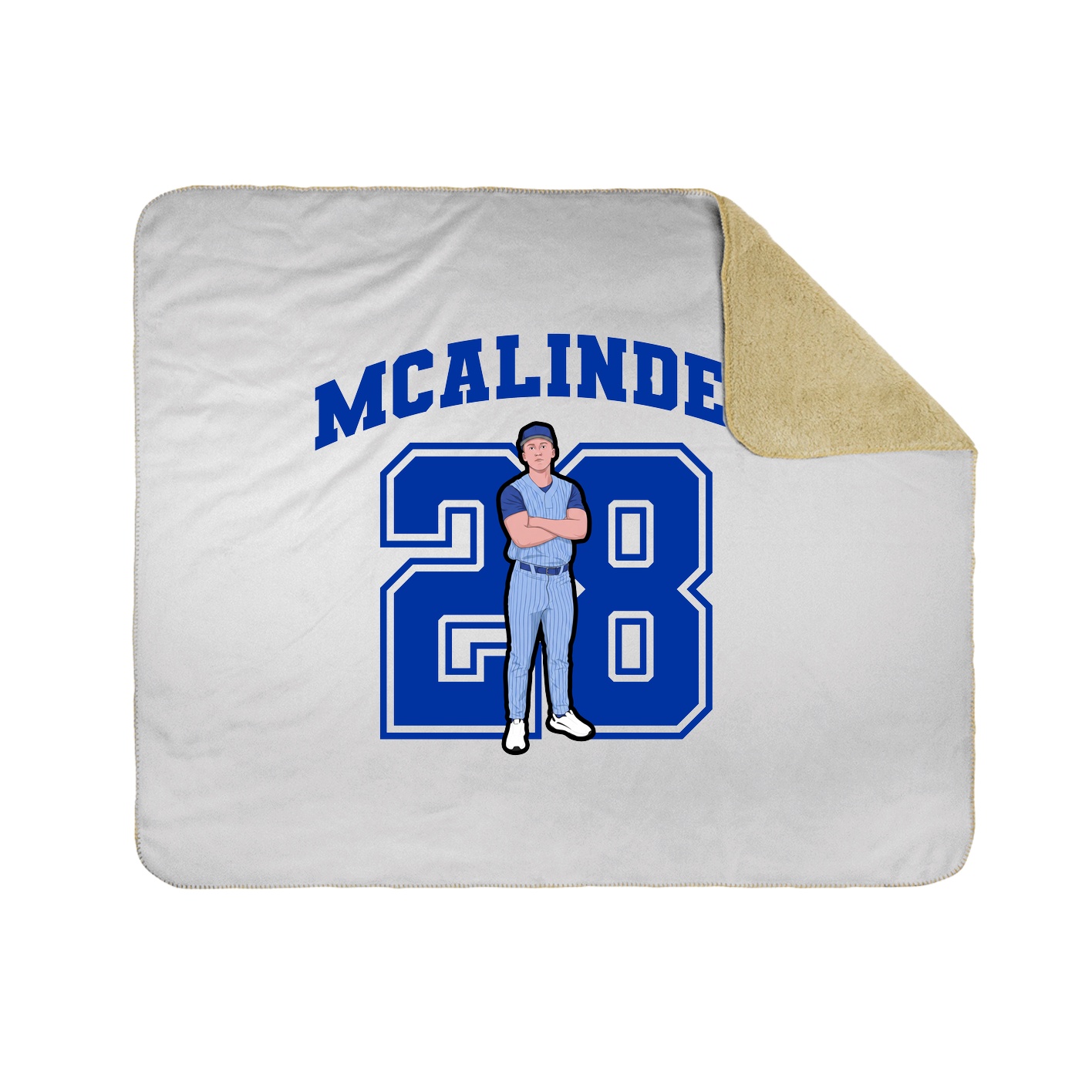Throw Blanket — Number in White
