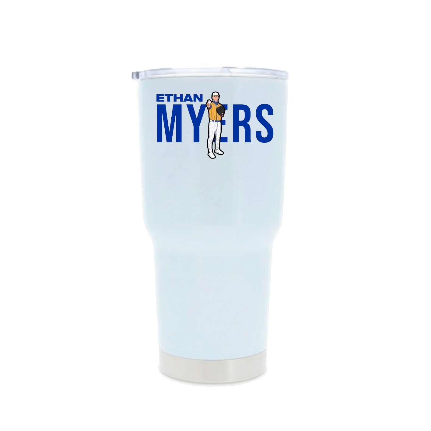 30oz Stainless Steel Tumbler — Player Name in White