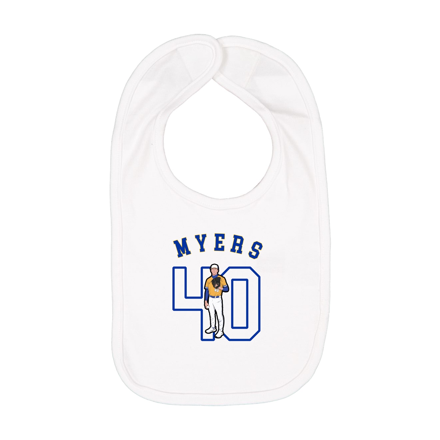 Infant Bib — Shirsey Arch in White
