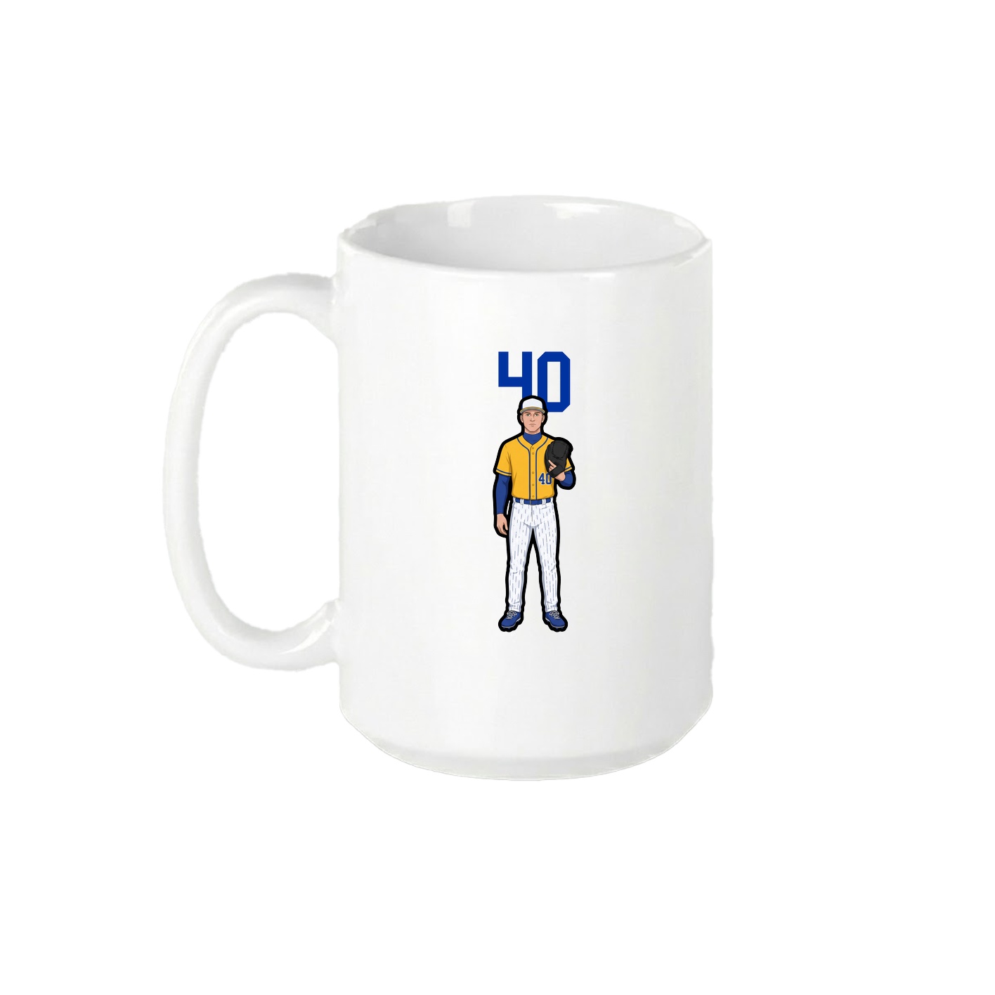 15oz Coffee Mug — Number Top in White