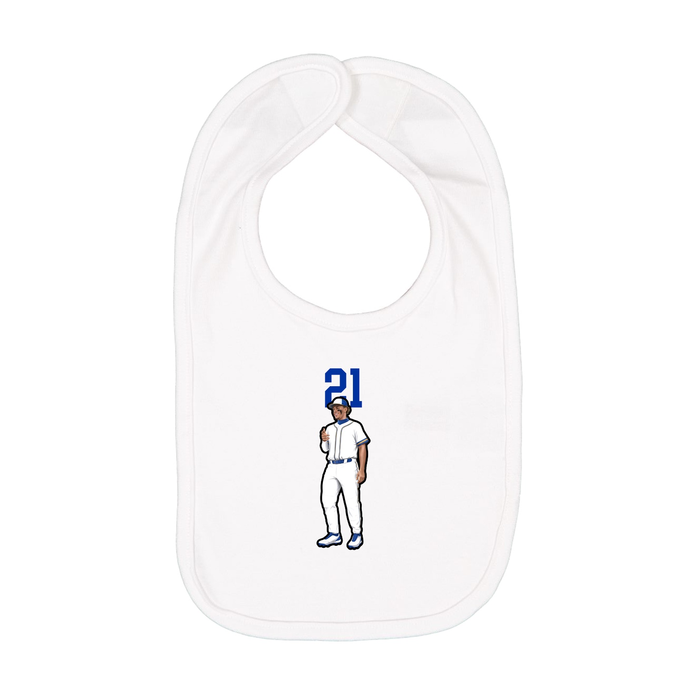 Infant Bib — Number Top in White