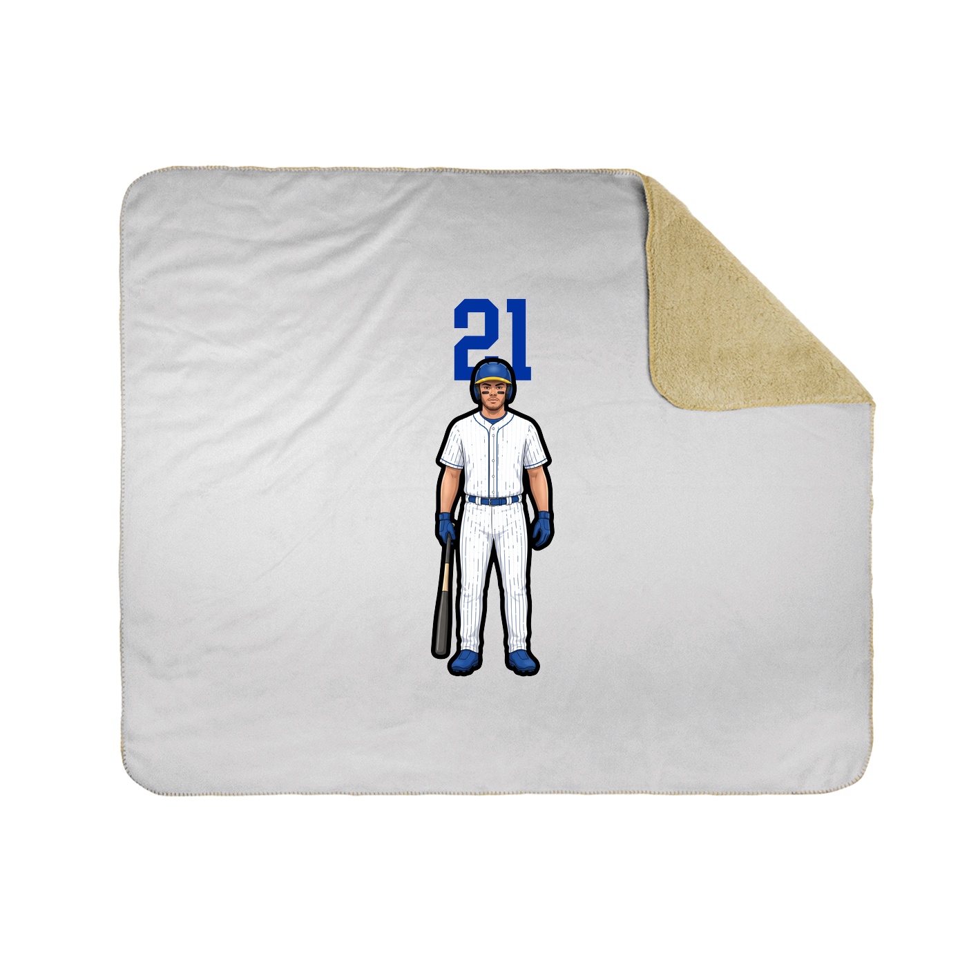 Throw Blanket — Number Top in White