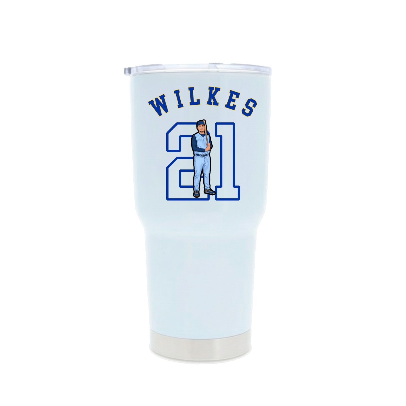 30oz Stainless Steel Tumbler — Shirsey Arch in White