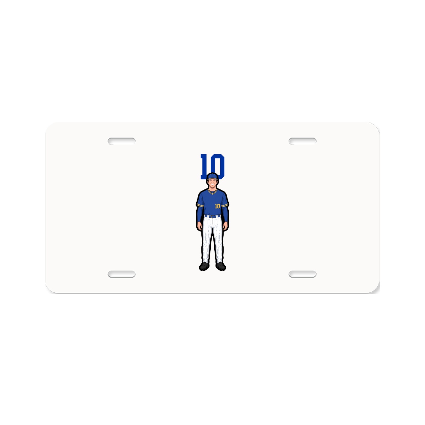 License Plate — Number Top in Classic