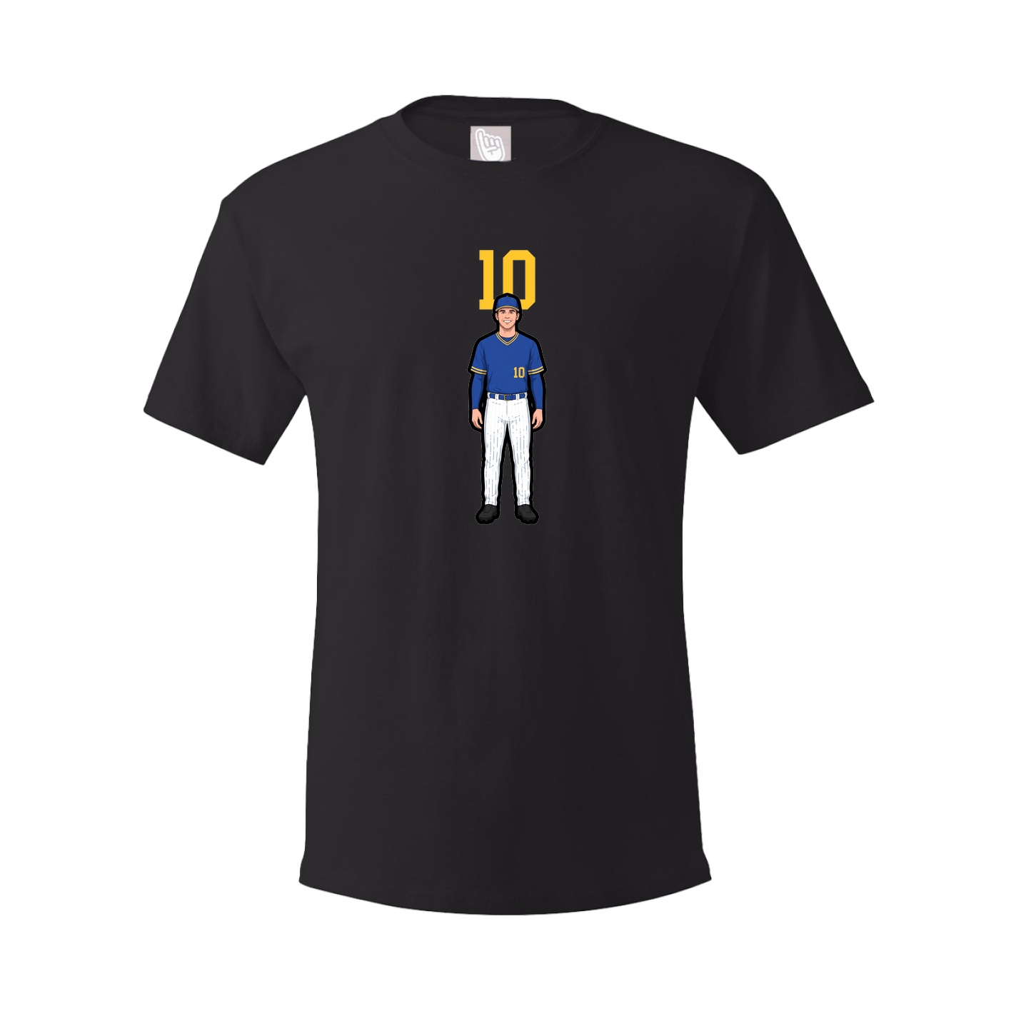 Youth Tee — Number Top in Black