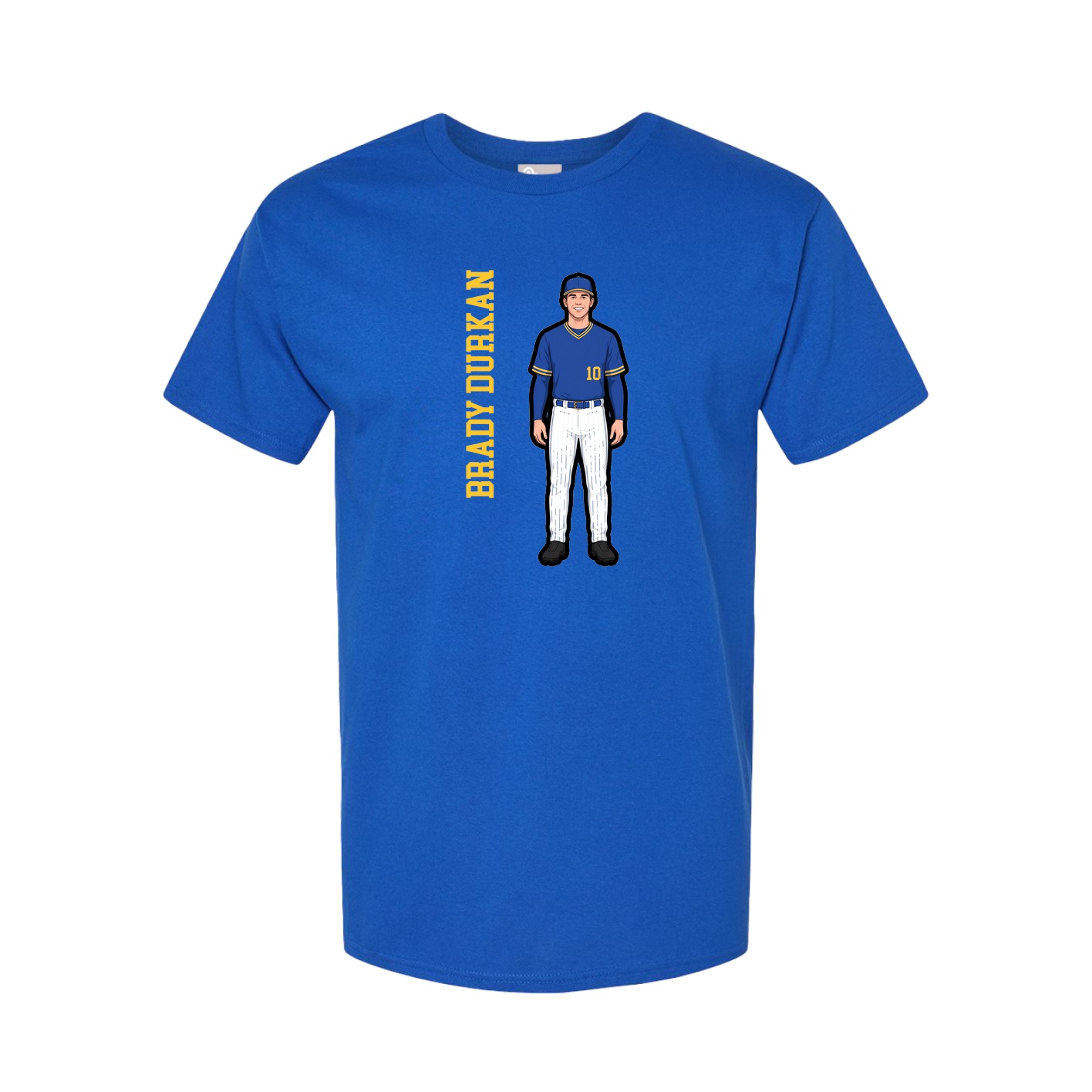Youth Tee — Name Vertical in Royal