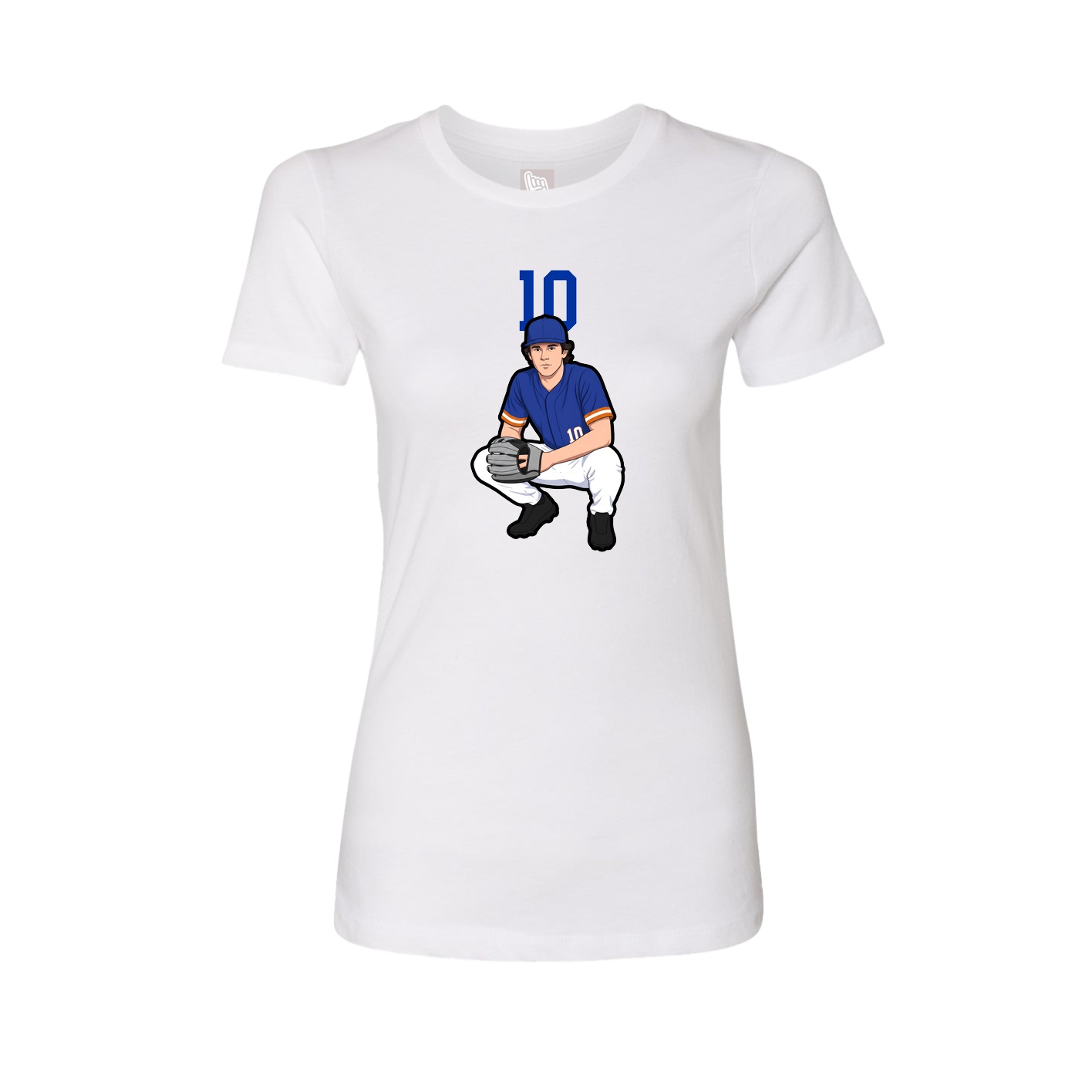 Fitted Women's Tee — Number Top in White