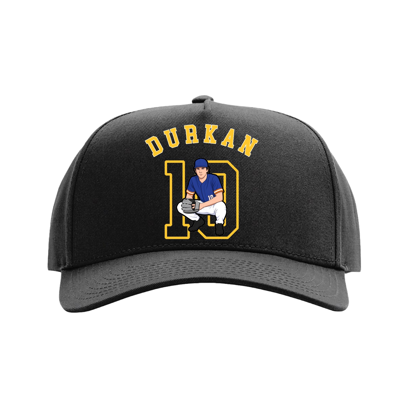 Full Fabric Five-Panel Champ Cap — Shirsey Arch in Black
