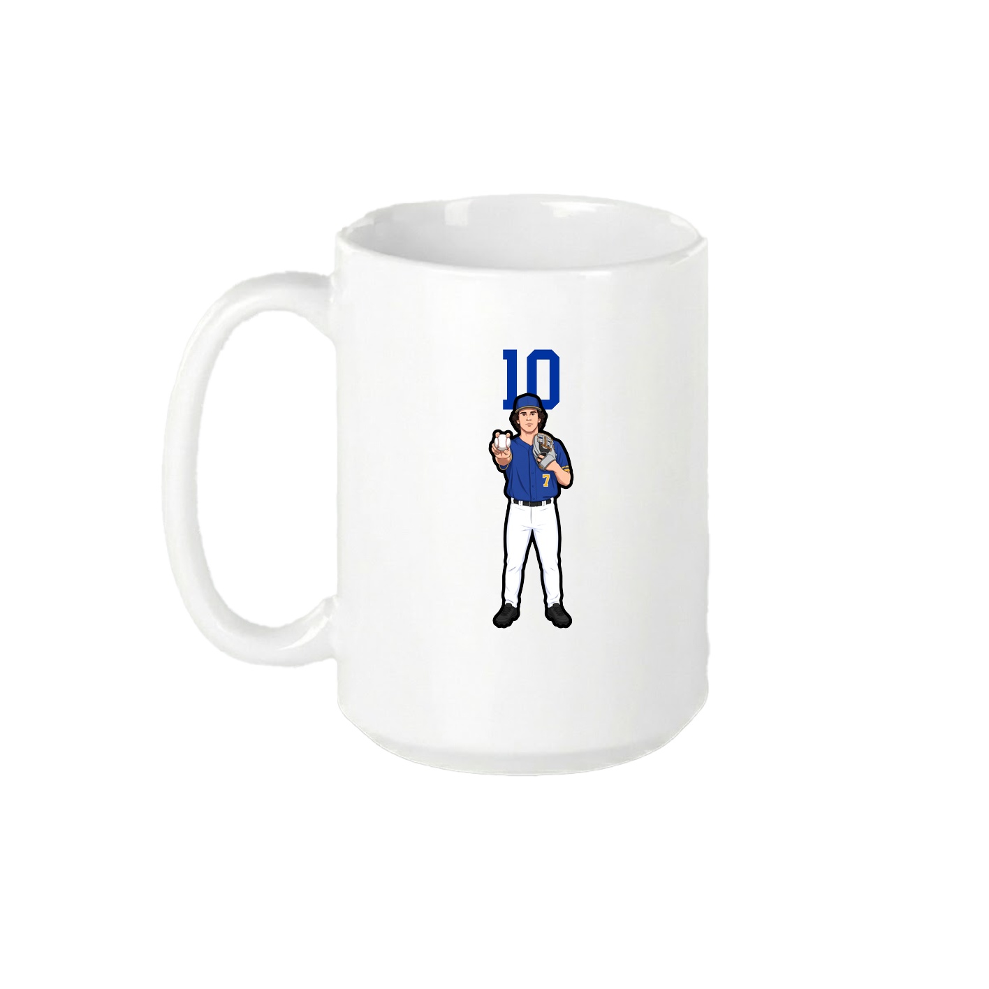 15oz Coffee Mug — Number Top in White
