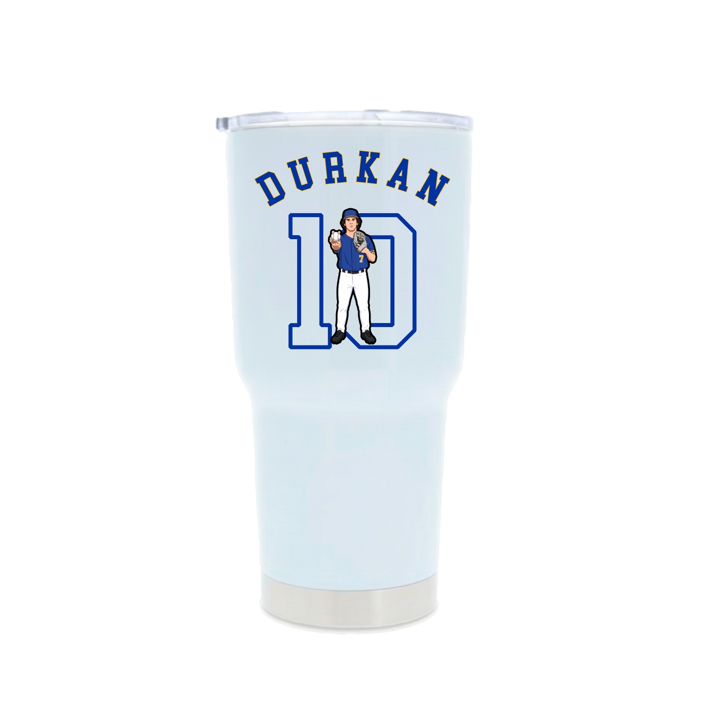 30oz Stainless Steel Tumbler — Shirsey Arch in White