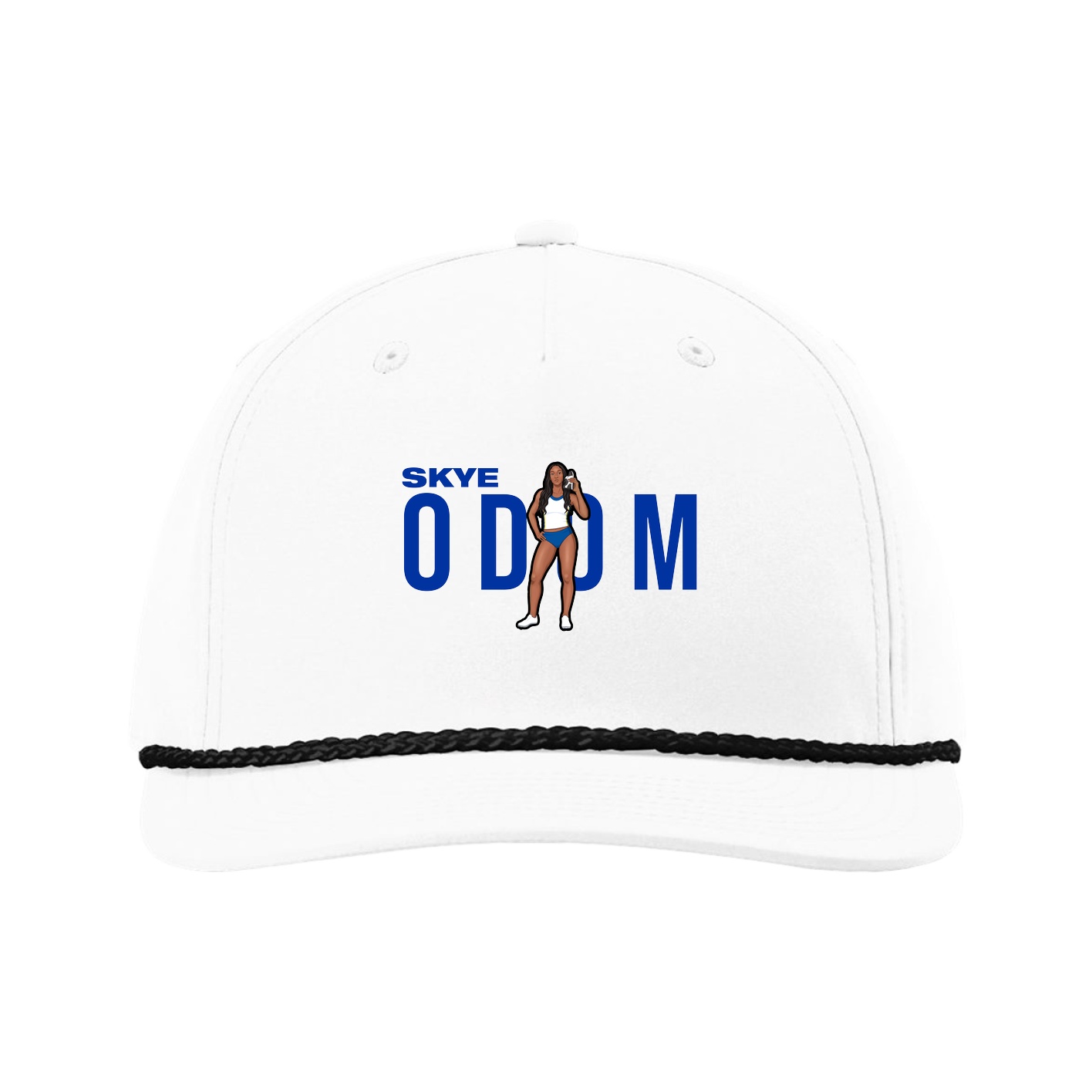 Five-Panel Classic Rope Cap — Player Name in White