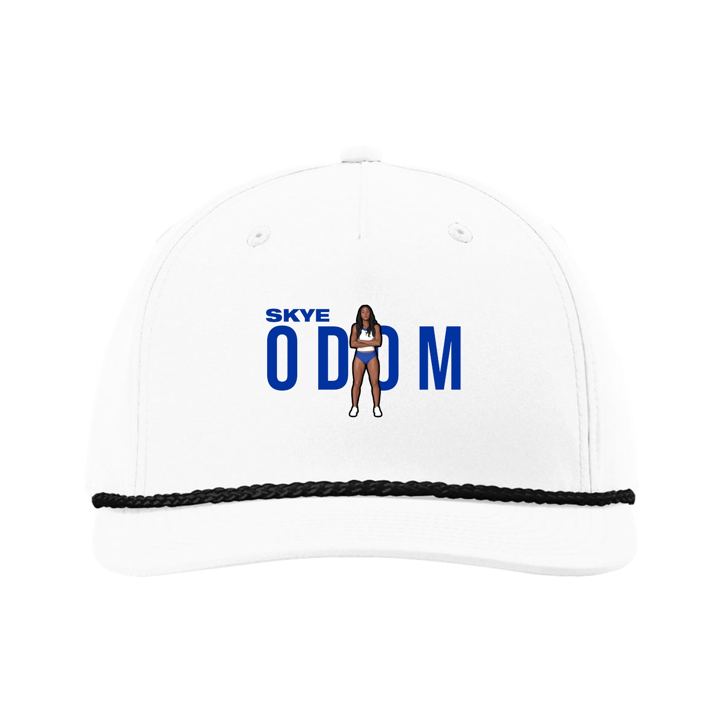 Five-Panel Classic Rope Cap — Player Name in White