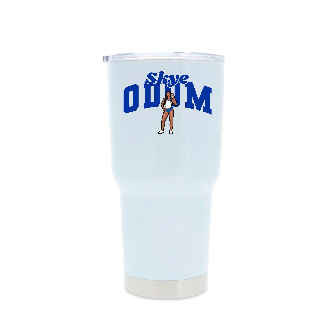 30oz Stainless Steel Tumbler — Signature Arch in White