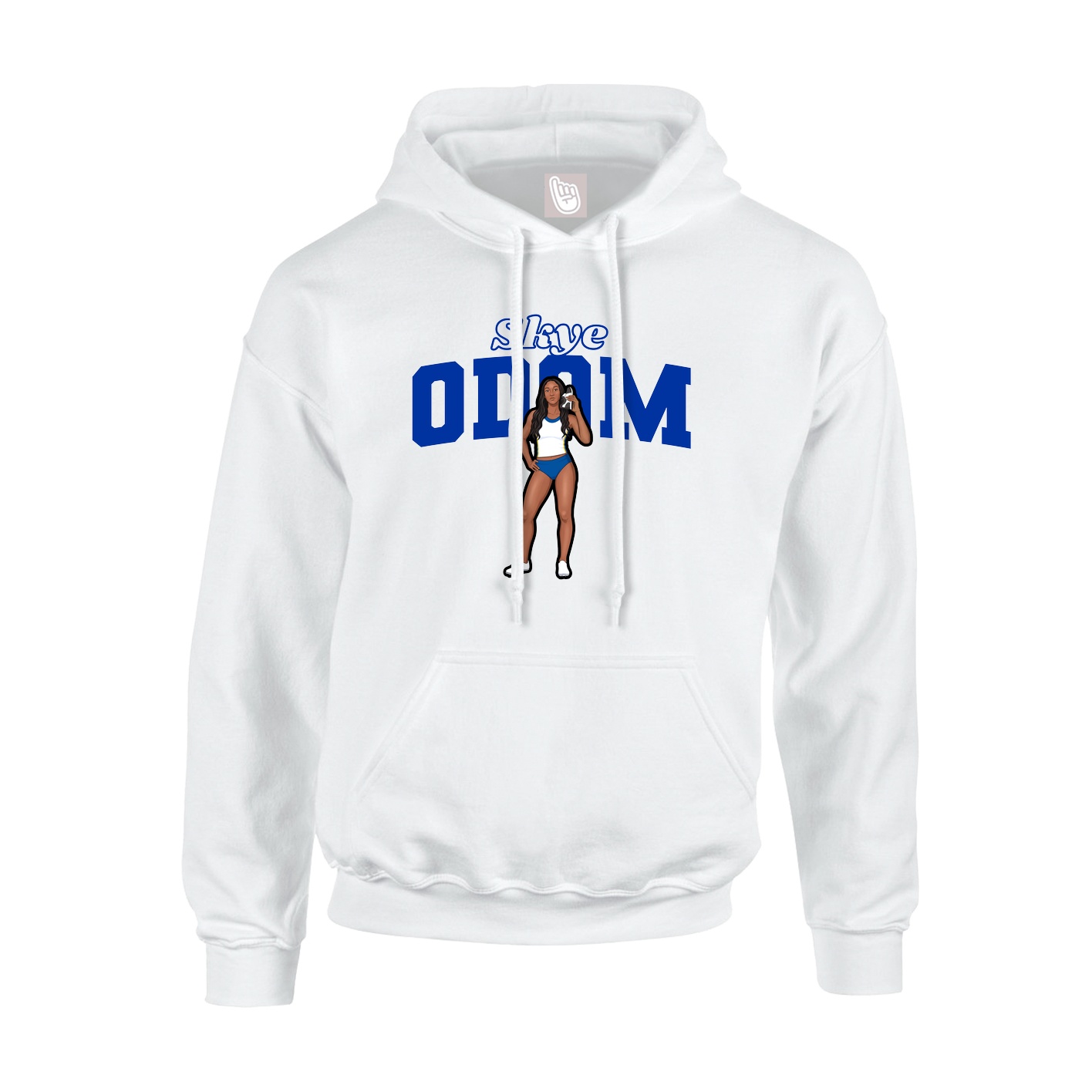 Hoodie — Name Arch in White