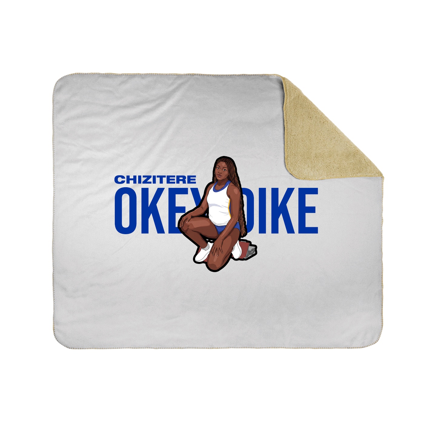 Throw Blanket — Player Name in White