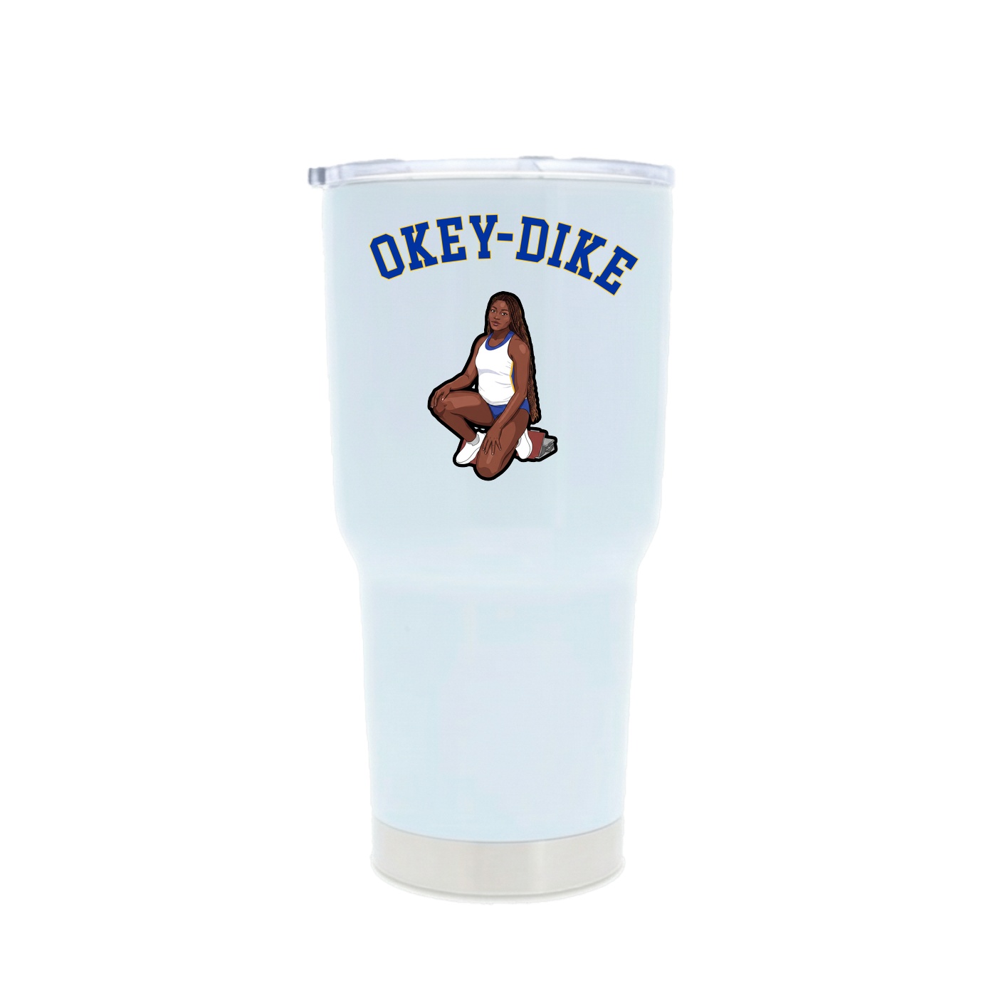 30oz Stainless Steel Tumbler — Shirsey Arch in White