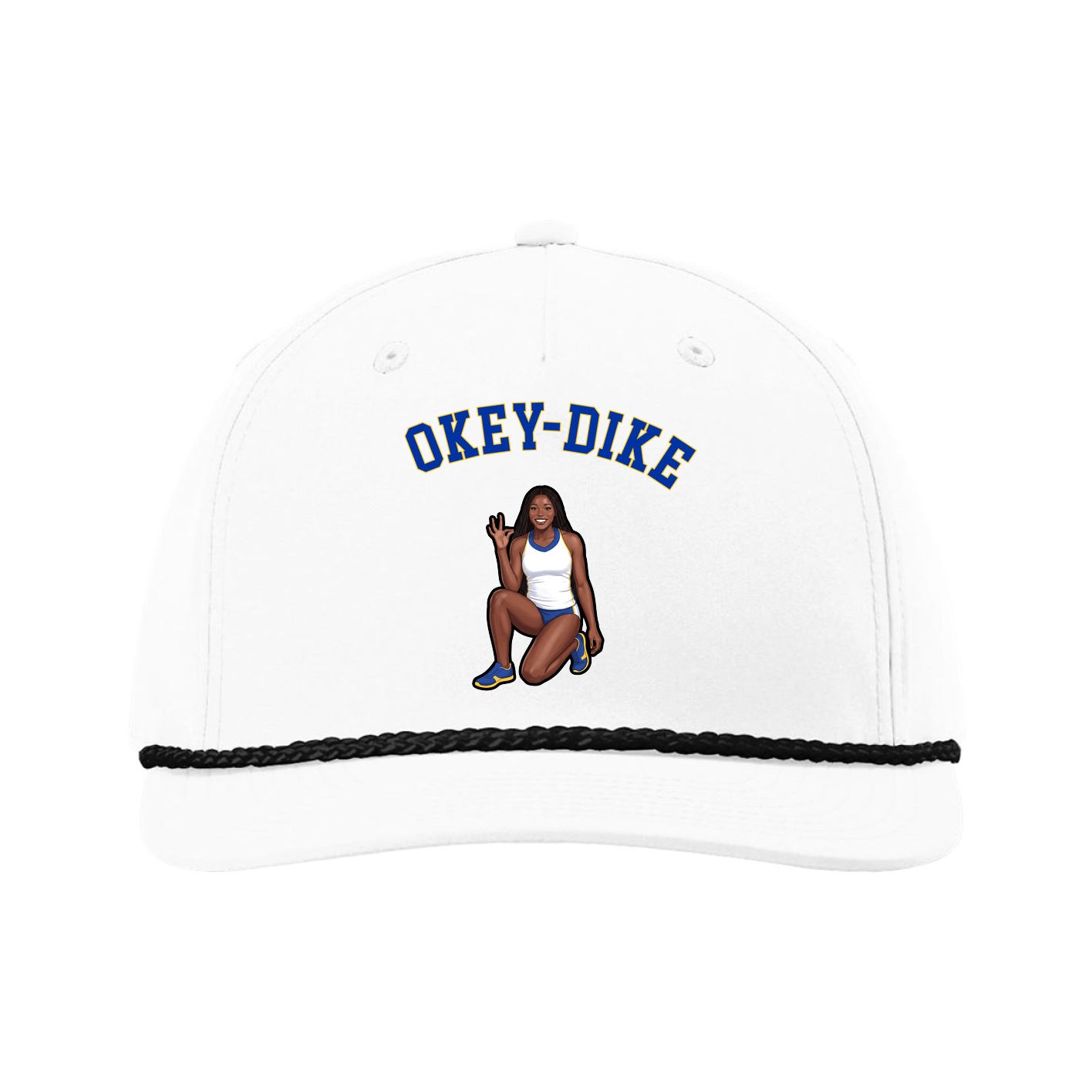 Five-Panel Classic Rope Cap — Shirsey Arch in White