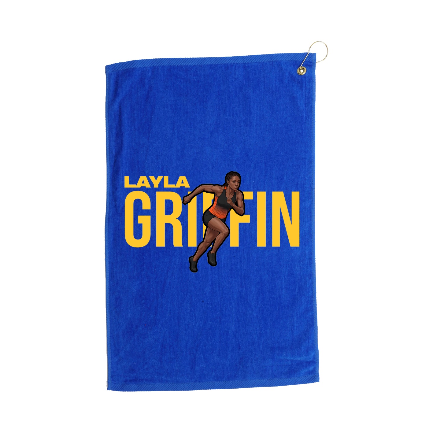 Golf Towel — Player Name in Royal