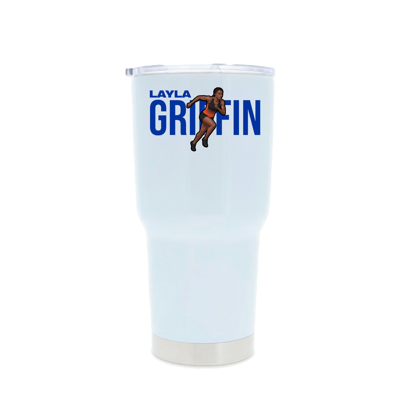 30oz Stainless Steel Tumbler — Player Name in White