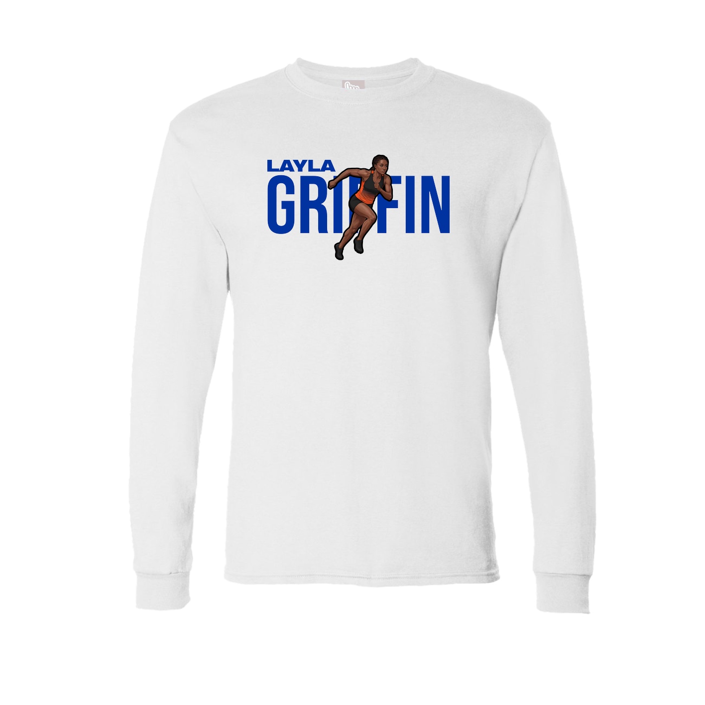 Long Sleeve Tee — Player Name in White