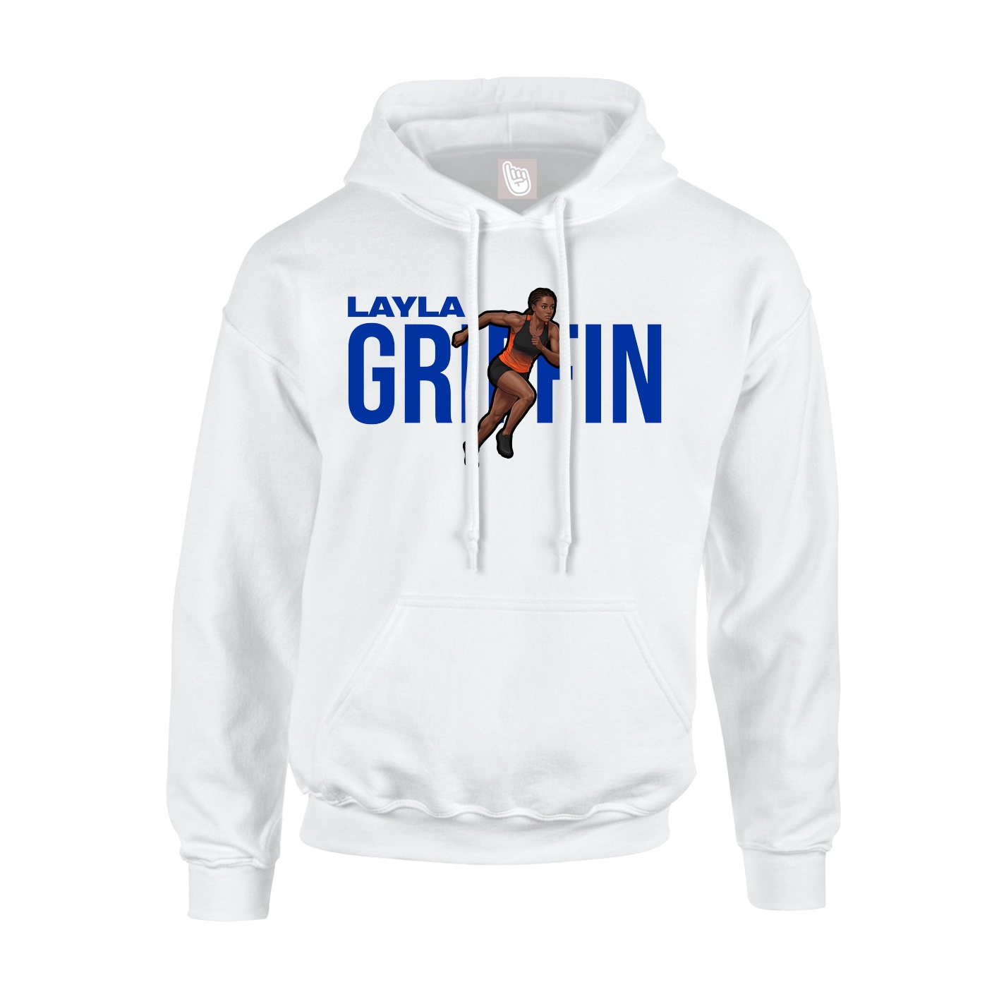 Youth Hoodie — Player Name in White