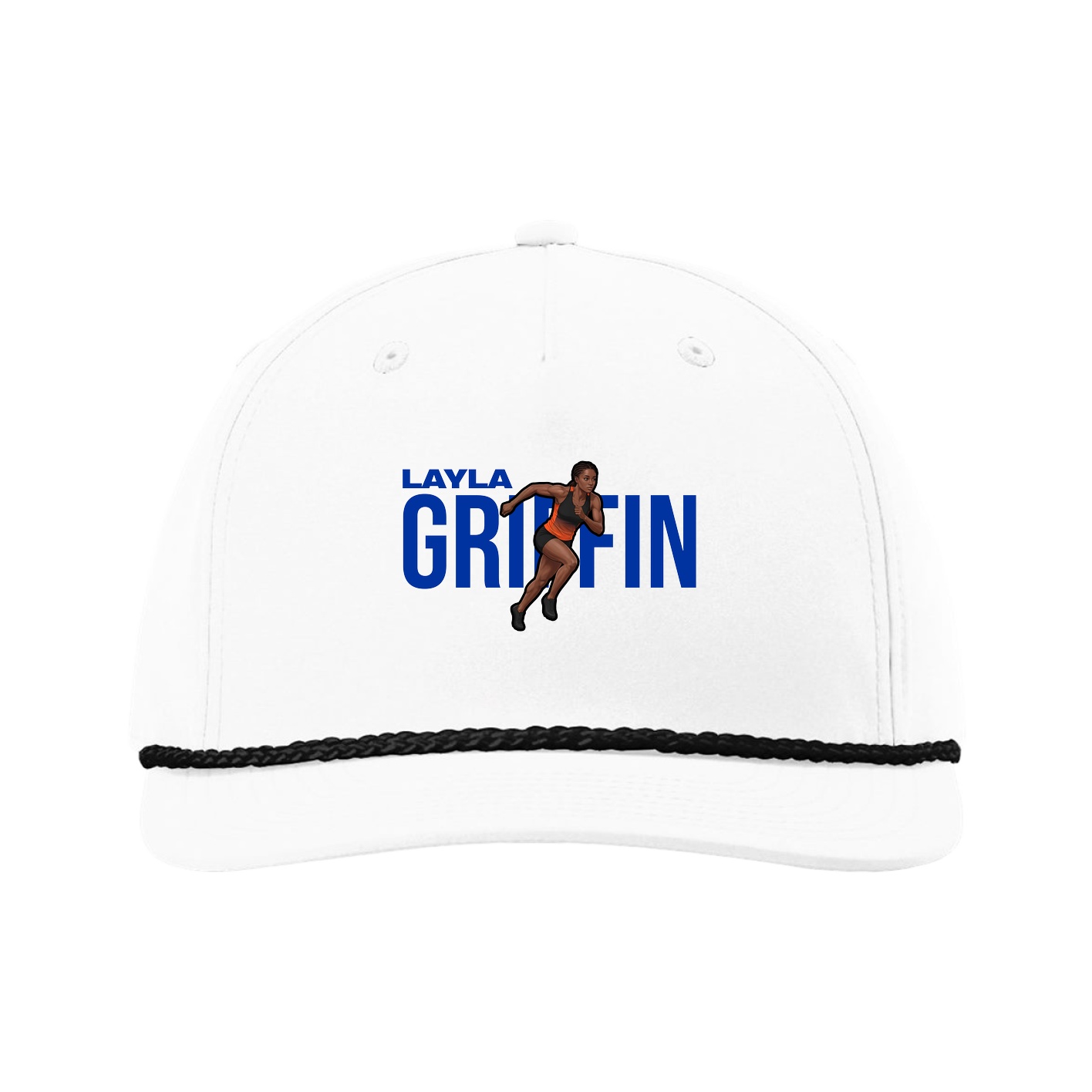 Five-Panel Classic Rope Cap — Player Name in White
