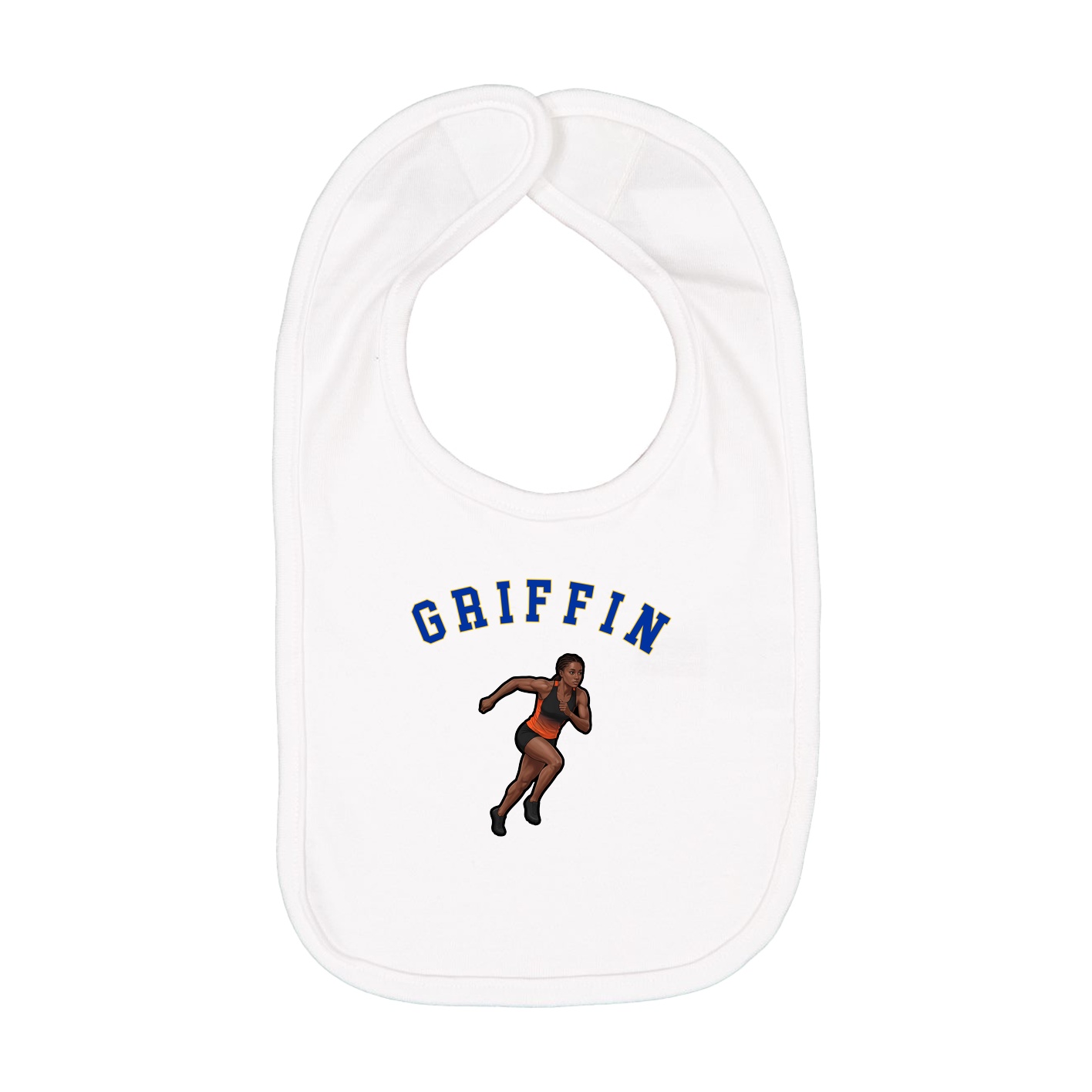 Infant Bib — Shirsey Arch in White