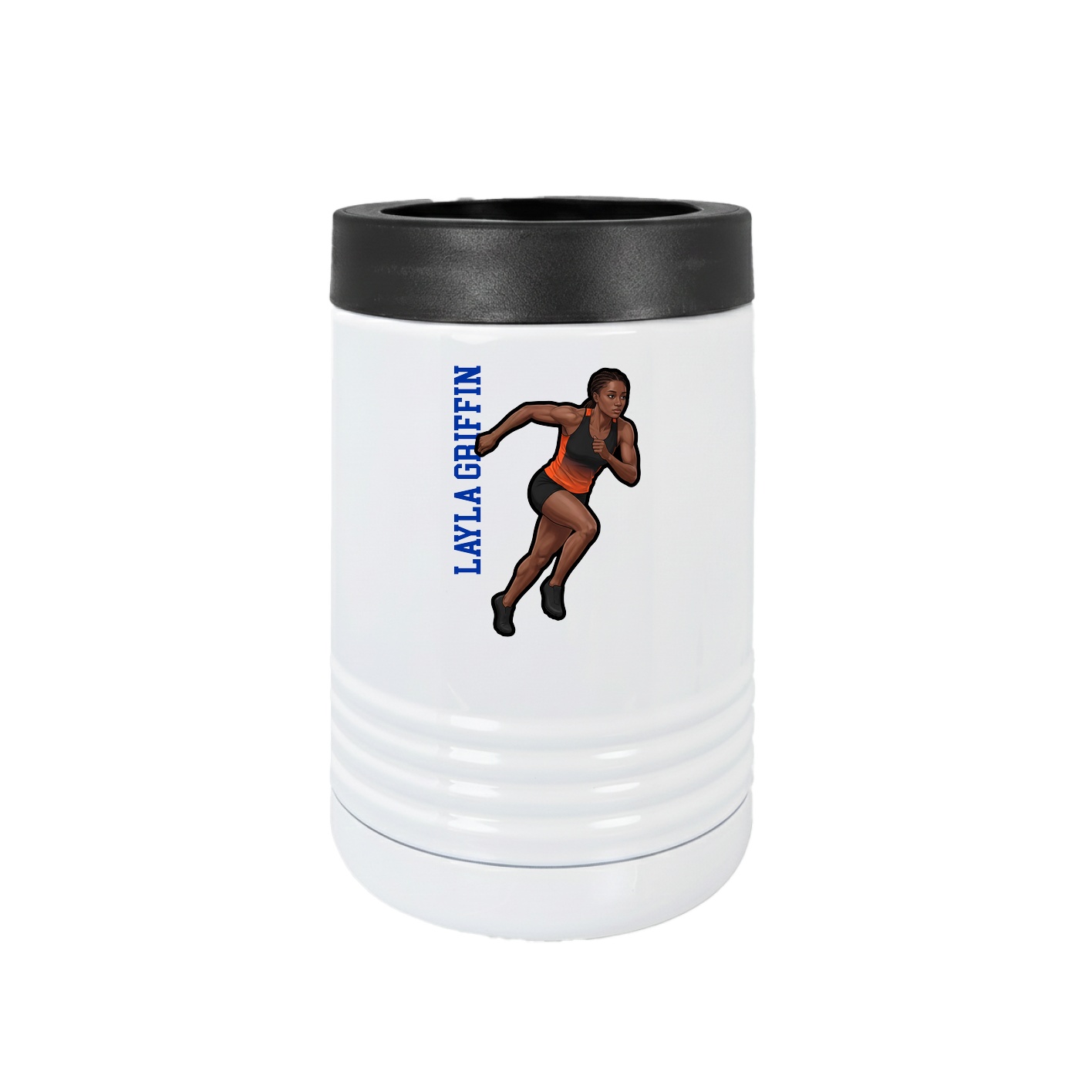 Beverage Holder — Name Vertical in White