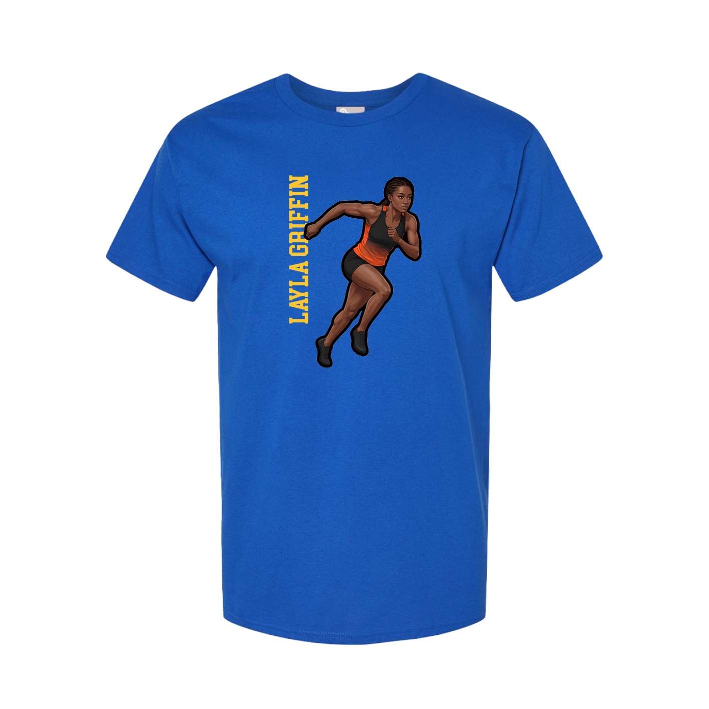 Tee — Name Vertical in Royal