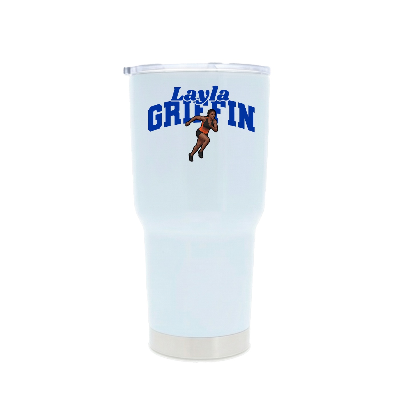 30oz Stainless Steel Tumbler — Signature Arch in White