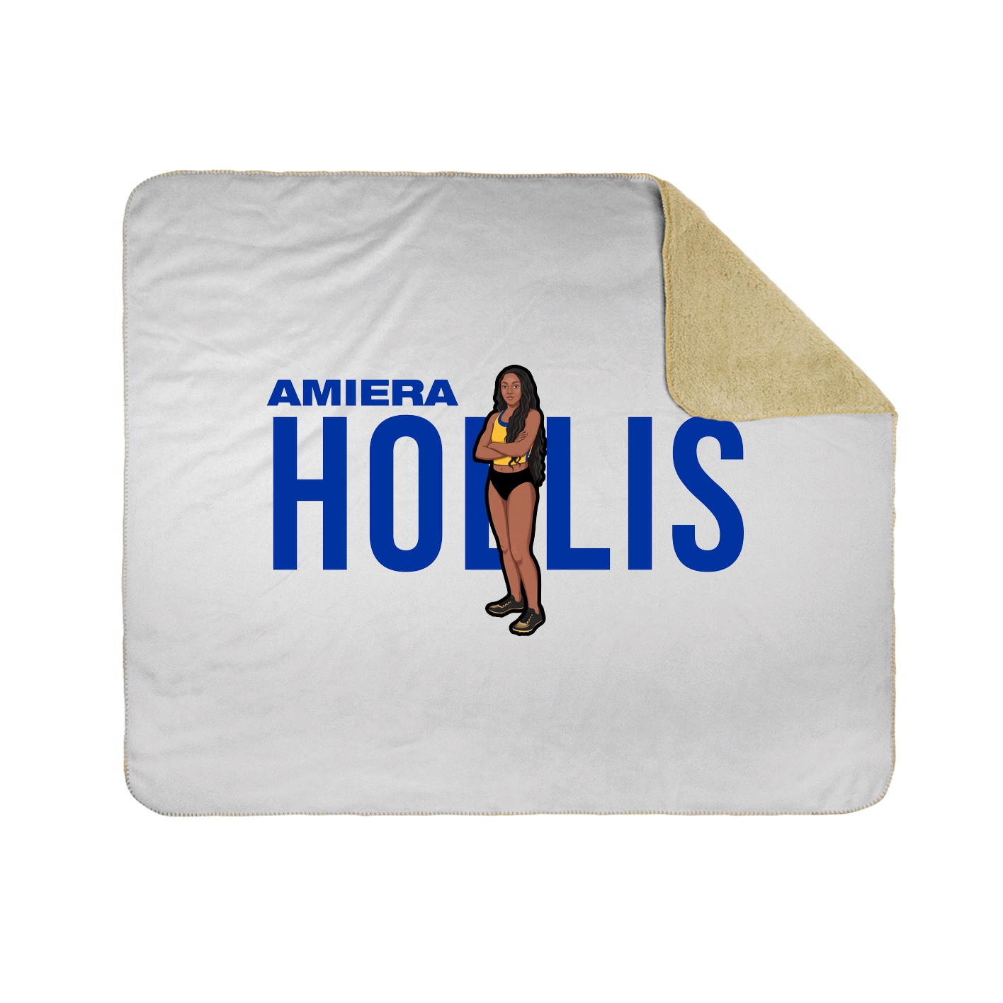 Throw Blanket — Player Name in White