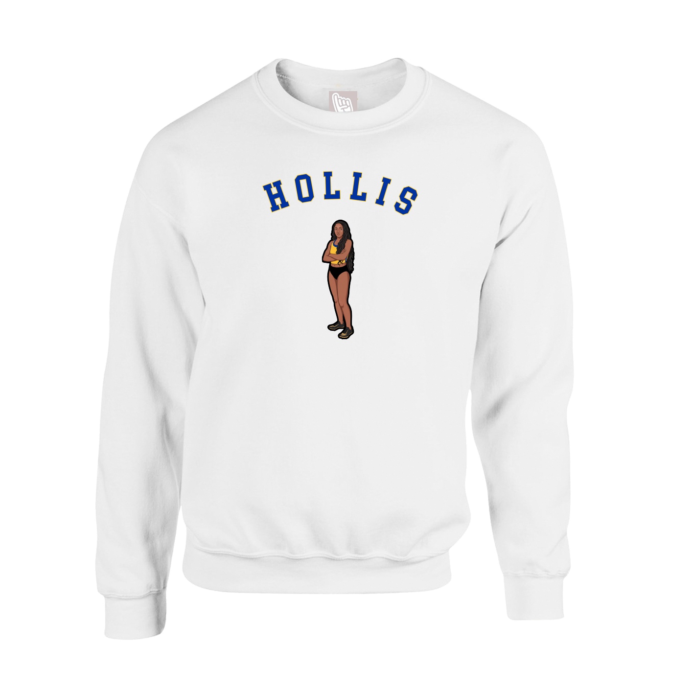 Fleece Crew — Shirsey Arch in White