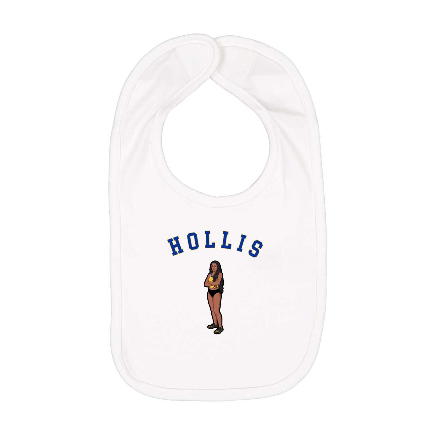 Infant Bib — Shirsey Arch in White