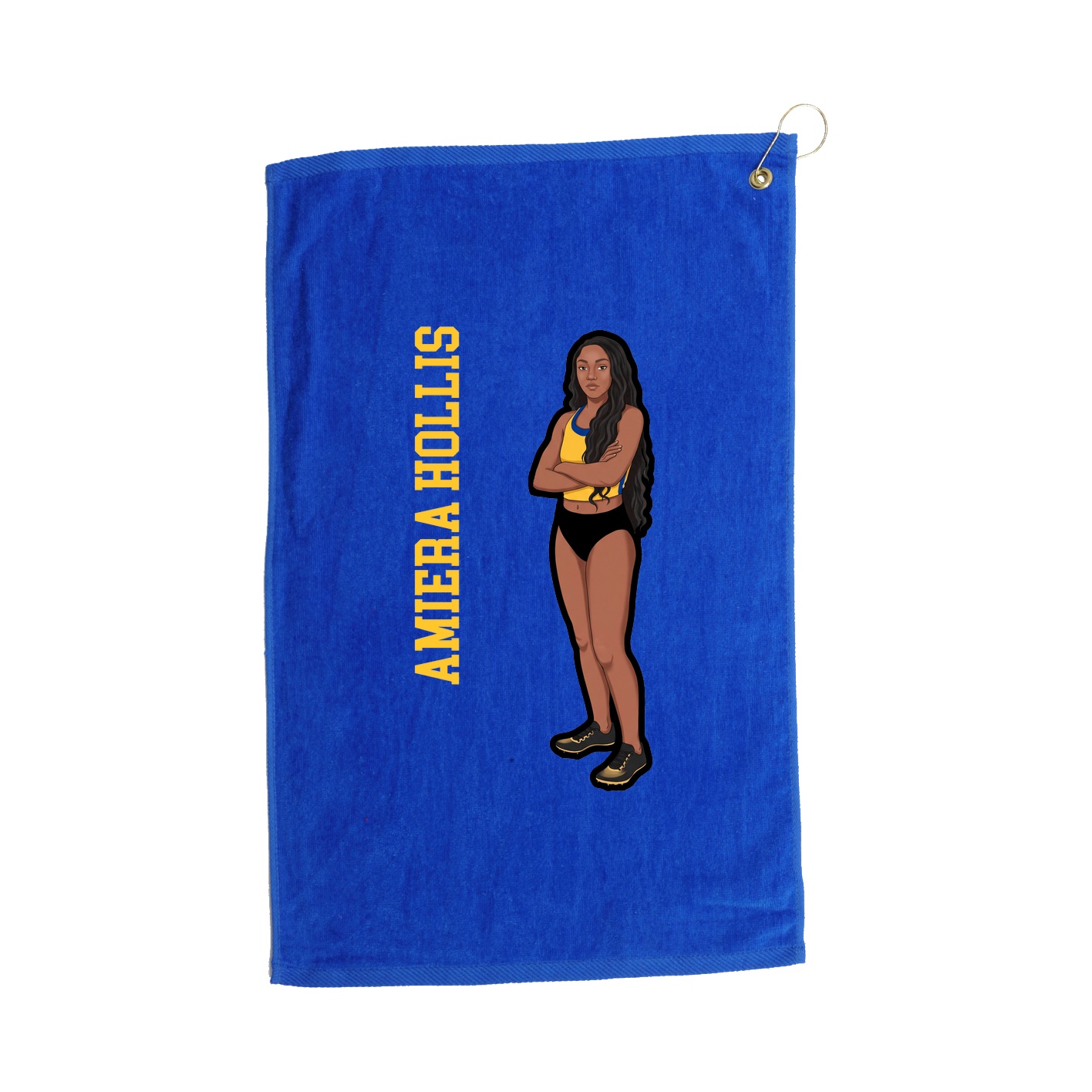 Golf Towel — Name Vertical in Royal