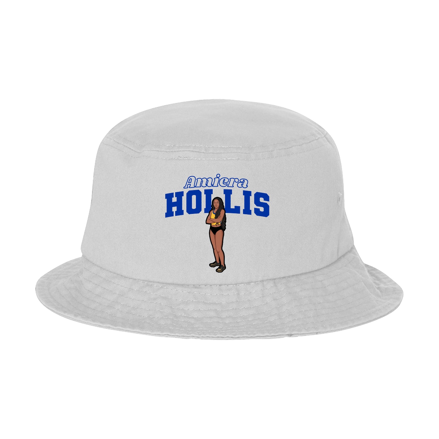 Bucket Cap — Name Arch in White