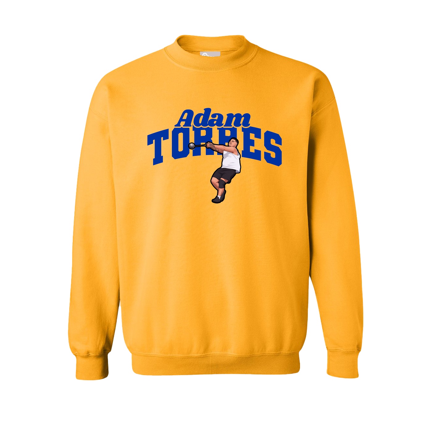 Fleece Crew — Signature Arch in Gold