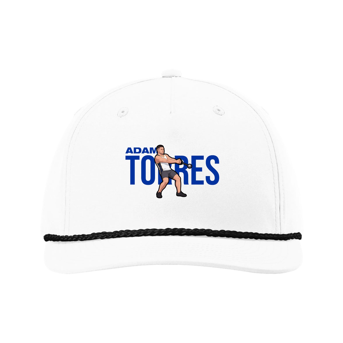 Five-Panel Classic Rope Cap — Player Name in White
