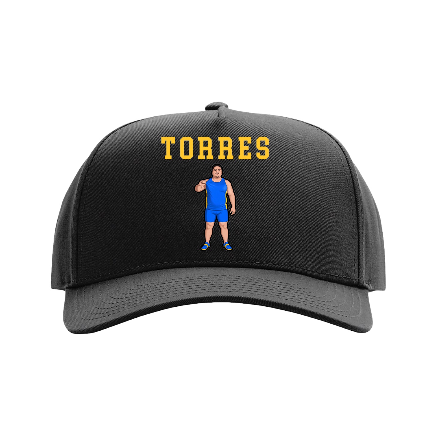 Full Fabric Five-Panel Champ Cap — Shirsey in Black